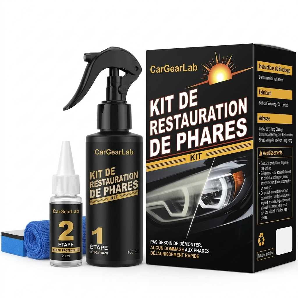 CrystalLight™ – Kit de Restauration de Phares