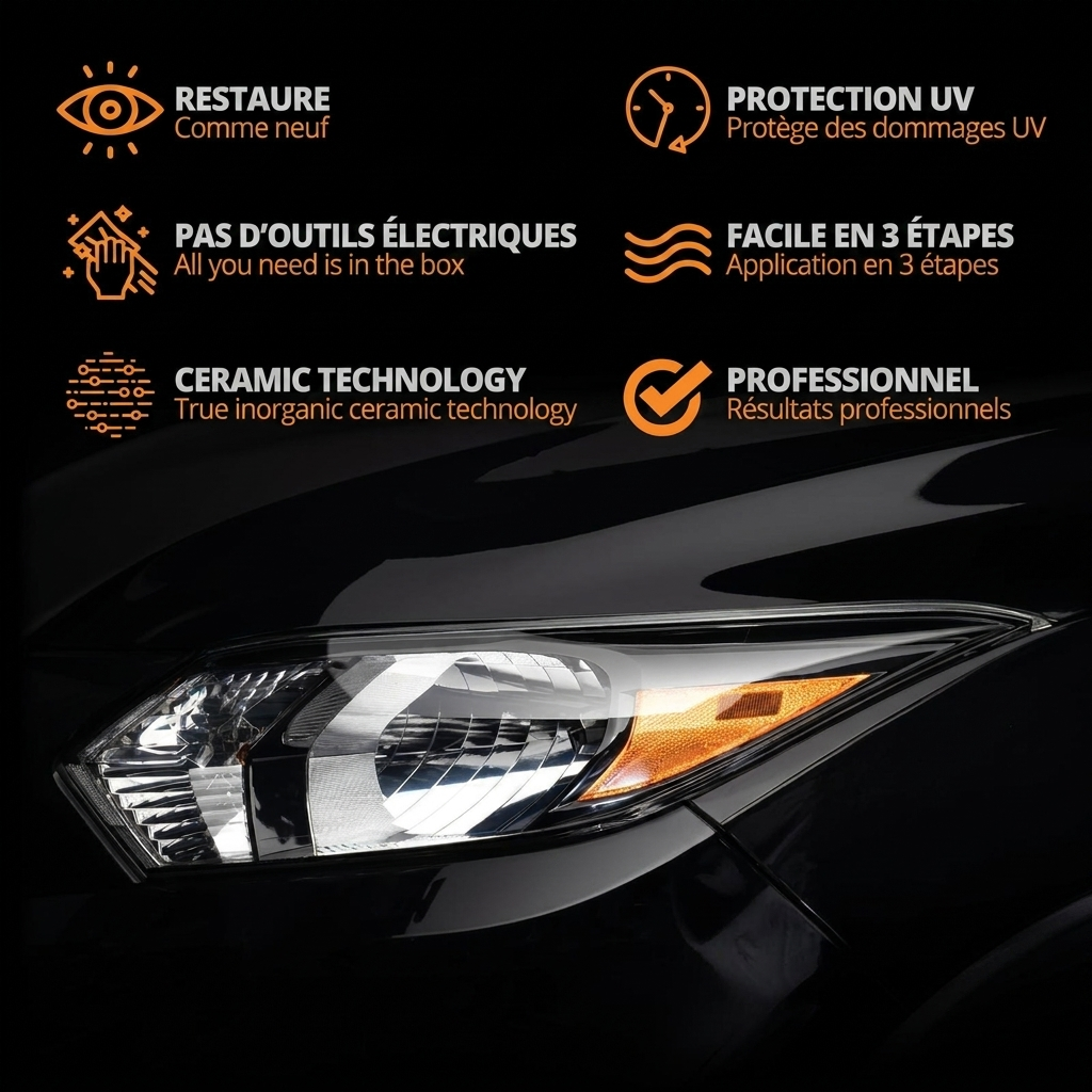 CrystalLight™ – Kit de Restauration de Phares