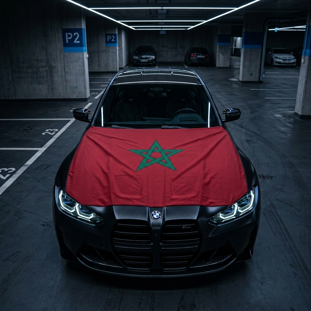 Drapeau pour capot élastique