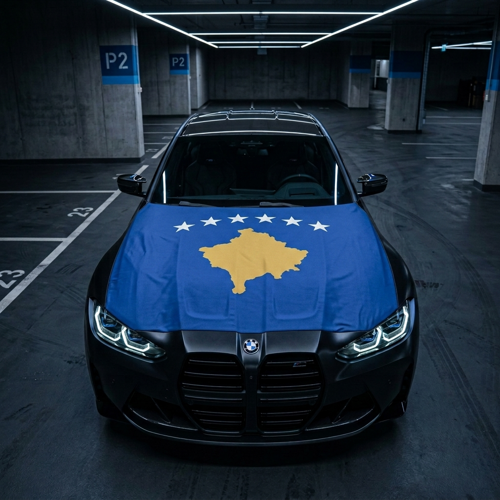 Drapeau pour capot élastique