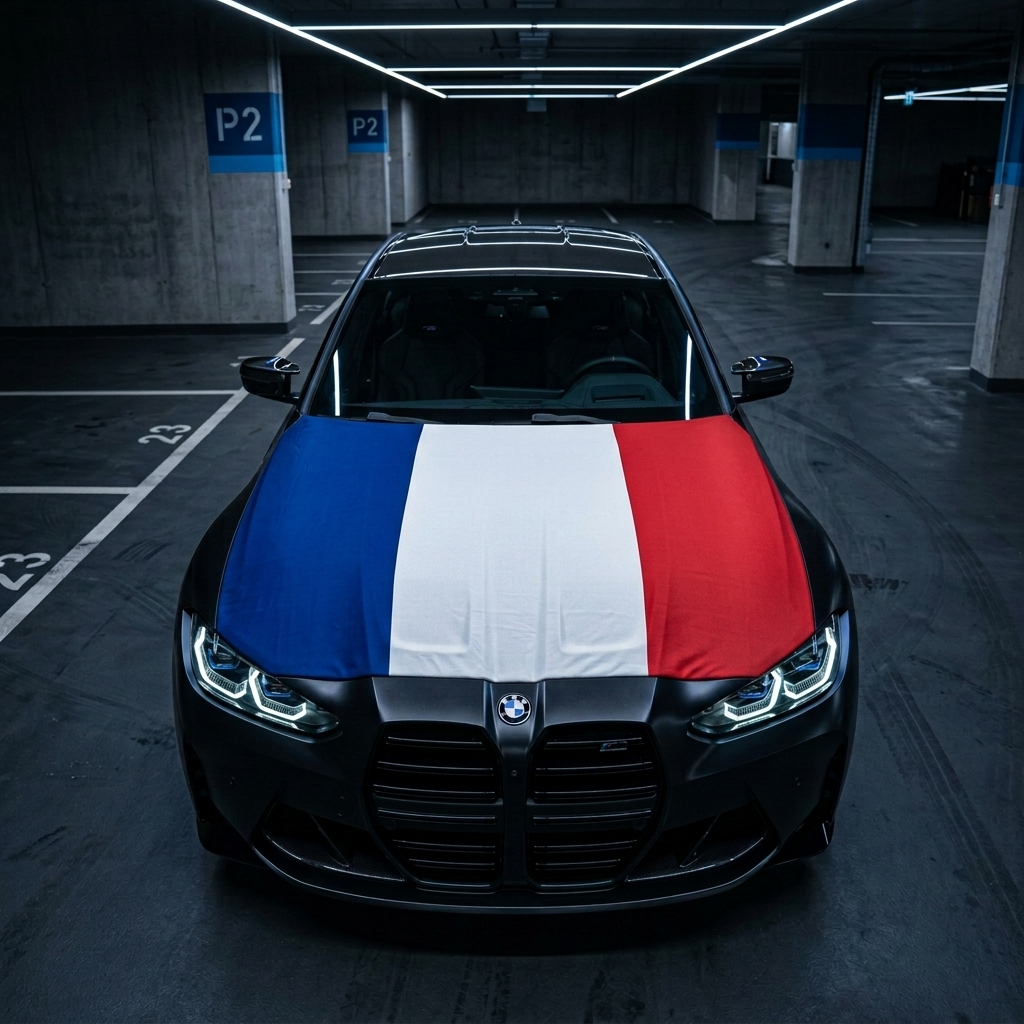 Drapeau pour capot élastique