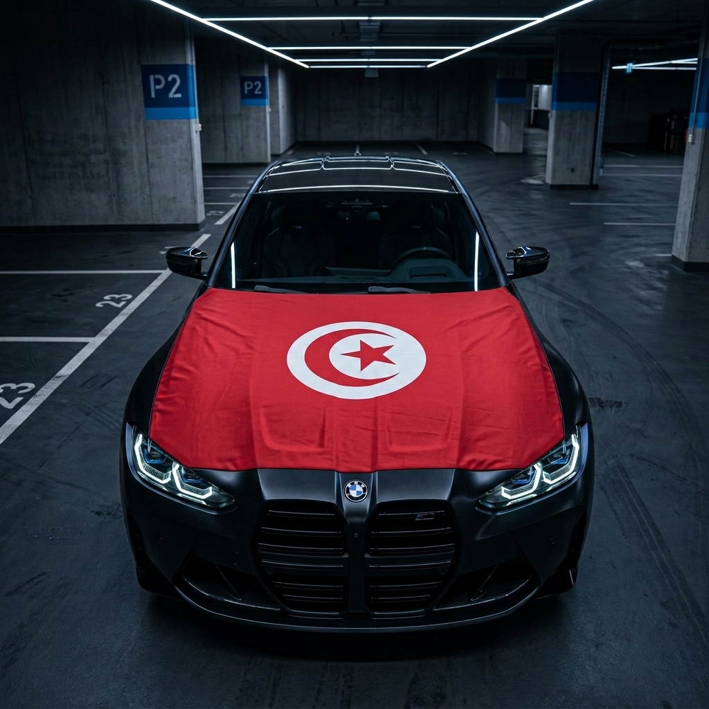 Drapeau pour capot élastique